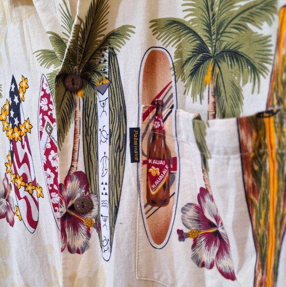 Palmwave Hawaii Short Sleeve Button Down Hawaiian Shirt - Picture 4 of 6